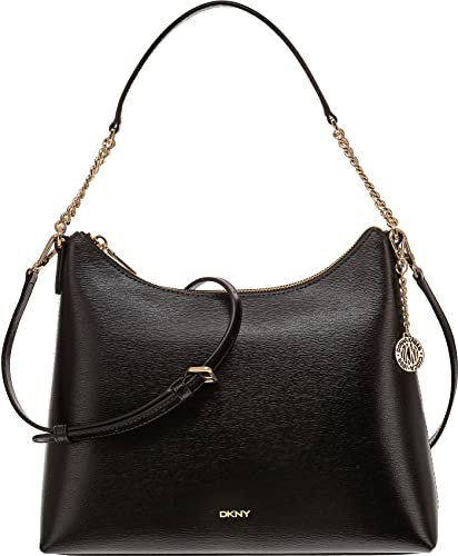 DKNY Damen Bryant Hobo Bag, Black/Gold, Einheitsgröße EU