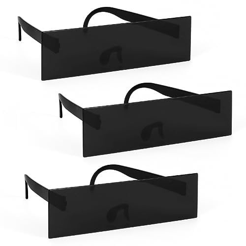 O-Kinee 3 Stücke Zensur Brille Sonnenbrille,Pixel Mosaik Brille,Lustige Schwarze Partybrille,Pixel Brille Lustig Spielzeug Mosaik Sunglasses Ideal für Partys und Fotoshootings