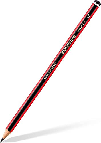STAEDTLER Tradition Bleistifte, Schule, Zeichnen, Skizzieren, 5B, 6 Stück