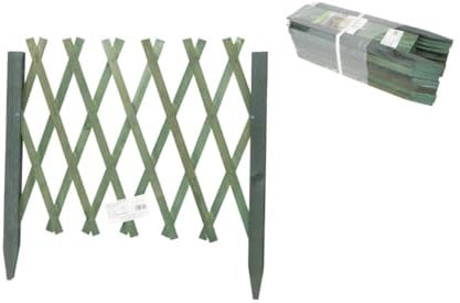 OISE ART STORE Trade Shop - Traliccio in Legno Rete Estensibile Verde Rampicanti Staccionata 95 X 49 Cm