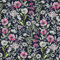 MAGAM-Stoffe Jori Softshell Stoff Kleidung Kinder Oeko-Tex Meterware 50cm (Pastell Blumen dunkelblau)