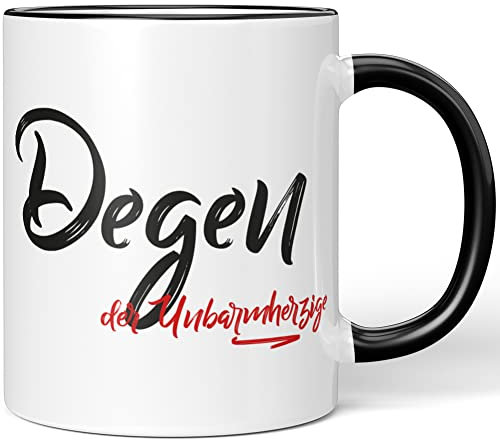 JUNIWORDS Tasse, Degen, der Unbarmherzige, Schwarz (5224143)