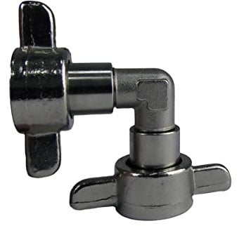 Winkeladapter Adapter 90° mit 2x 5/8 Flügelmutter Zapfanlage Zapfkopf Keg Bierschlauch