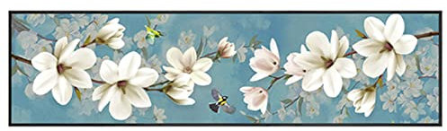 MEGHI Kreuzstich Stickpackungen Vorgedruckt,DIY Stickpackung Set,Sticken Set Erwachsene Kreuzstich Bild,Magnolienblüten und Vögel,für Anfänger Home Decor