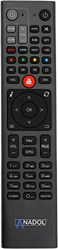 Anadol IP8 Original Fernbedienung, Infrarot Fernbedienung, Remote Control, 2in1 Fernbedienung lernbar für Ihr Fernseher/TV, für Anadol IP8 4K UHD Smart TV Box