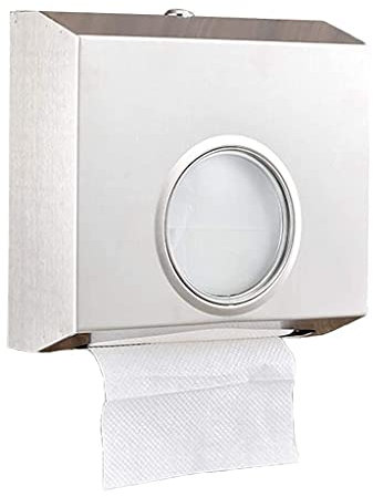 FFOCCO Bathroom Tissue Dispenser Wall Mounted Toilet Roll Paper Holder Stainless Steel, Waterproof, Lockable Present
