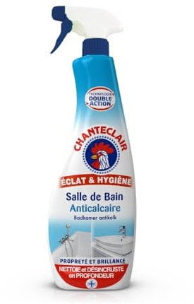 Chanteclair - Spray Salle de Bain, Anticalcaire, Propreté et Brillance, Nettoie et Désincruste en Profondeur - 625 ml
