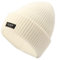 Kate Spade New York Sam Label Cuff Beanie Creme, One Size, Cream, Einheitsgröße