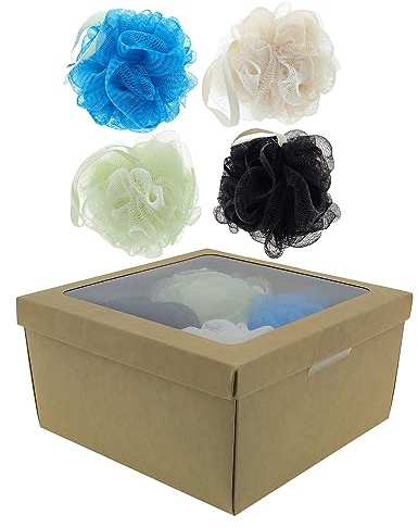 Set 3 Badeschwamm Duschknäul Ø 10 cm 4 Stück