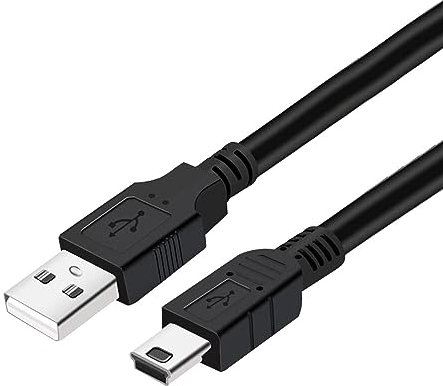 Mini USB Data Sync Transfer Charger Cable Cord Compatible With Philips GoGear MP3/MP4 Player Vibe - 5 Meters Black