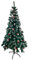 AC - Árbol de Navidad con piñas y Bayas, Pino Artificial Verde con Puntas Blancas, Estructura de plástico y Metal Revestido, Robusto y Duradero, fácil Montaje, 150 cm