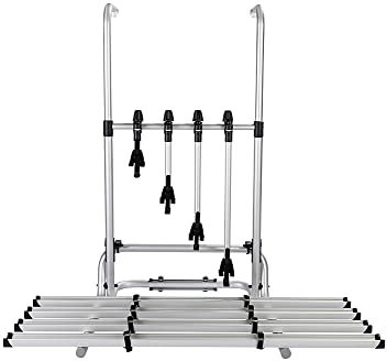 Quipon Porte-vélos pour 4 vélos Argenté Charge maximale 60 kg