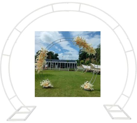 Hoiweqr Party-Dekorationsbogen-Set Aus Metall, Hochzeit Arbor Hintergrund Stand, Garten Pflanzen Rahmen Hintergrund Stand, Für Hochzeit, Geburtstagsparty, Baby Shower Dekoration(White,2.8x3.2m)