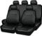 Alice66 Auto Sitzbezüge für VW Touran 1.Gen (1T) 2006-2015, 5-Sitze, Wasserdicht, Hautfreundlich, Schwarz, Kunststoff, Auto Zubehör