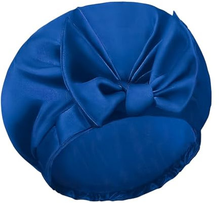 Shower Caps, Reusable Shower Cap for Women, Double Layer Waterproof Hair Cap, Large Size for All Hair Lengths,for Girls Spa Home Salon Use (Blue)