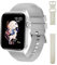 Smartwatch Uomo Donna (2 cinghie)1,83'' HD Smart Watch Con Chiamata Bluetooth, Frequenza Cardiaca e Monitoraggio Del Sonno, IP67 Impermeabile, 100+ Modalità Sport Fitness Tracker iOS Android,Grigio