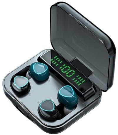 Jeorywoet Auriculares TWS Inalámbricos Impermeables IPX7, Auriculares Inalámbricos