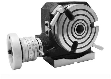 AMEHRU Fraiseuse à Plaque d'indexation Horizontale 5 Pouces 125 mm HV-8 Fraiseuse à Table rotative Diviseur Indexation Verticale(5inch 125mm)