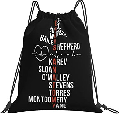 Turnbeutel Mit Kordelzug Greys Freund Sportrucksack Personalisiert Rucksack Mit Kordelzug Alltag Klapprucksack Für Erwachsene, Kinder, Jungen, 36X42Cm