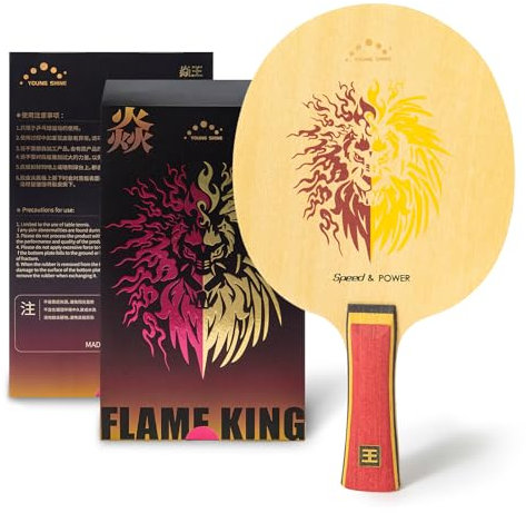 YAN-Wang Profi-Ping-Pong-Paddel, eine Seite ist extern und die andere Seite ist eingebauter Arylat-Carbon-Tischtennisschläger, für Fortgeschrittene und Fortgeschrittene oder Enthusiasten