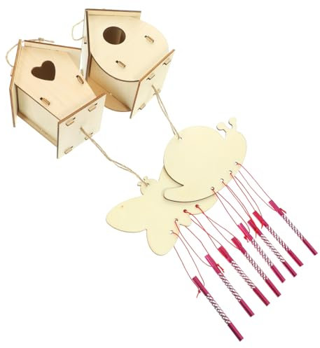 jojofuny Vogeldekoration Aus Holz Handbemalt Vogelhaus Basteln Für Jungen Und Mädchen Gartendekoration Zufällige Auswahl