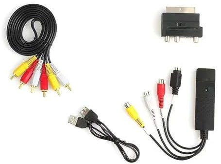 lmoikesz VCR Digital Konverter VHS Mini DV Hi8 DVD Video Grabber USB 0 ABS Mini Dv Tape Converter zu Digital Video Grabber VHS