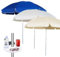 MA MAISON Ombrellone da Spiaggia e Mare 240 cm - Da Giardino, da Esterno, 8 Stecche, Portatile, Protezione UV, Manovella, Punta a trivella - Assortito + Stuoia da Mare 70x180 cm in Borsetta Assortita