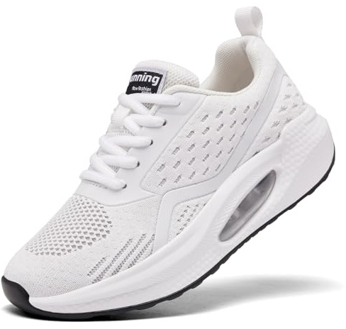 Mjytsd Womens Trainers Air Cushion Comfort Memory Foam Ladies Running Shoes | Arch Support Memory Foam Breathable Non Slip Gym Sneakers