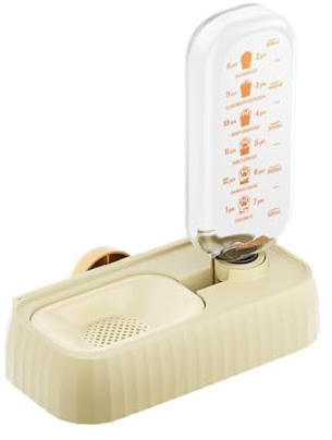 Pet Water Dispenser for Cage, Hanging Automatic Pet Water Bottle for Crate for Small Dog Puppy Cat Rabbit Small Animal (Beige, 520ml Water)