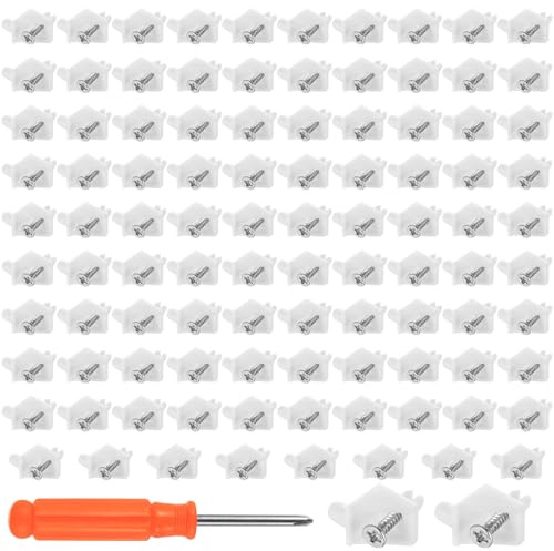100 stycken för IKEA hyllstöd 5 mm, hyllhyllhållare, reservdel #101558 golvstöd hyllhållare, glasgolvhållare för IKEA PAX golvstöd, för komplett, vit