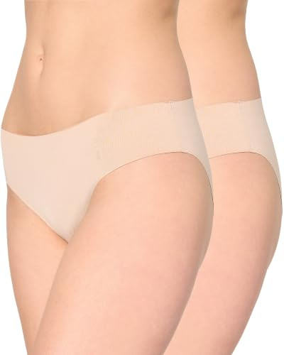 Nur Die Invisible Slip 2er-Pack – Nahtlose Unterwäsche aus ultraleichter Mikrofaser Unsichtbar & Seamless Unterhosen Damen