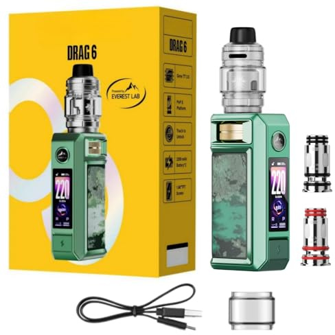 Para VOOPOO Drag 6 Mod Kit 220 W Batería 4400 mAh Pantalla TFT de 1,66''