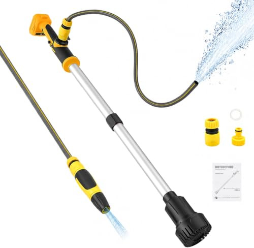 Cordless Stick Water Transfer Pump Compatible with Dewalt 20V Battery, 3600 L/h Flow Capacity & 3M Head Height, Portable Submersible Pump for Garden Pool Pond Boat Rain Barrels Draining (Tool Only)