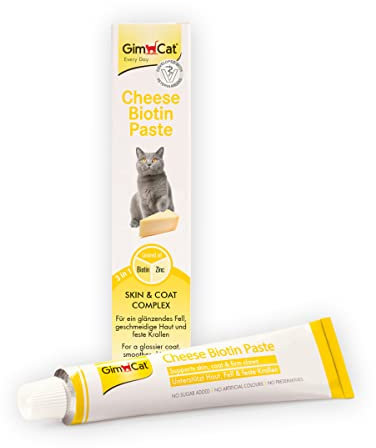 GimCat Cheese Biotin Pasta - Con formaggio aromatico, zinco e olio di lino per il pelo, la cute e gli artigli - 1 tubetto (1 x 100 g)