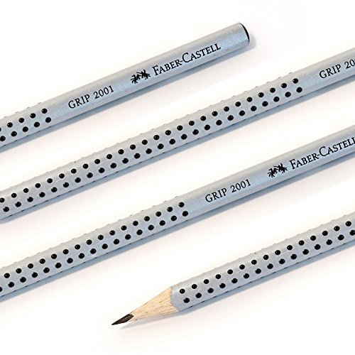 FABER-CASTELL Bleistift Jumbo GRIP silber, im K”cher