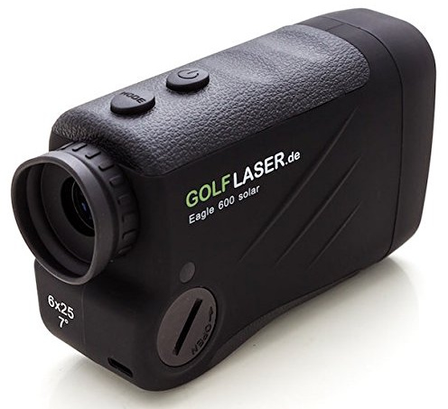 Golflaser.de - Golf Laser Entfernungsmesser Eagle 600 Solar FlagFinder - Solarmodul - 600m Reichweite - Wasserabweisend - Rangefinder RocketGolf