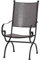 MBM 156123 Sessel Romeo Elegance hoch, 58 x 68 x 101 cm, Eisengestell marone, Flächenfarbe marone antik