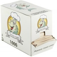 Dispo 1000 Wooden Chip Forks For Fish And Chip Takeaways