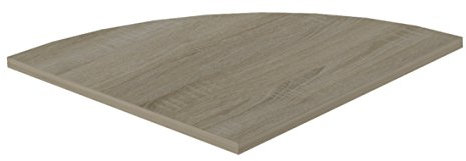 VCM Holzplatte | Ergänzungsplatte | Maße ca. H. 2 x B. 50 x T. 50 cm | Eckplatte - Masola Sonoma-Eiche