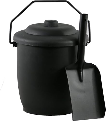 Inglenook Plastic Coal Bucket with lid & Black Shovel