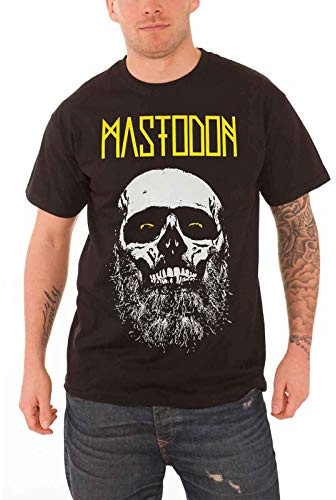 Mastodon Herren T Shirt Schwarz Admat Bearded Skull Band Logo offiziell