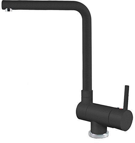 Elleci Mix Danubio Miscelatore Monocomando con Canna Girevole, Full Nero 40
