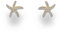 DUR Damen Ohrstecker Seestern II aus Sterling-Silber in der Farbe Silber-Sand, Breite: 8mm, O4920