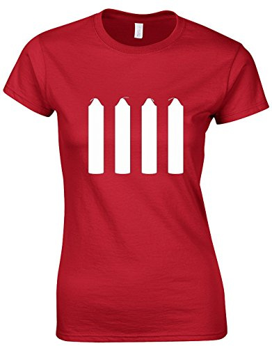 Crown Designs Four Candles Funny for Women & Teenagers Fitted T-Shirts Tops