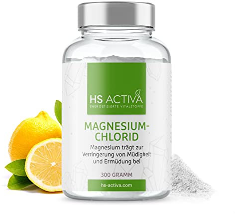 HS Activa Magnesium Chlorid Pulver/Flakes 300g – Reines Magnesiumchlorid Hexahydrat aus dem Zechstein Urmeer – Ideal zur Herstellung von Magnesiumöl, Spray und Fußbad & Vollbad – Made in Germany