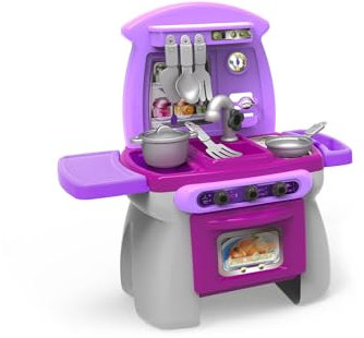 Chicos - Cocina de Juguete Cook'Home Mi Primera Cocina | Cocinita Infantil Incluye 17 Accesorios | Cubiertos, Platos, Olla, Sartén, Salero, Teléfono y Muchas Cosas más | +18 Meses (84018)