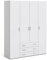 Furniture To Go | Space Wardrobe - 4 Doors 3 Drawers in White