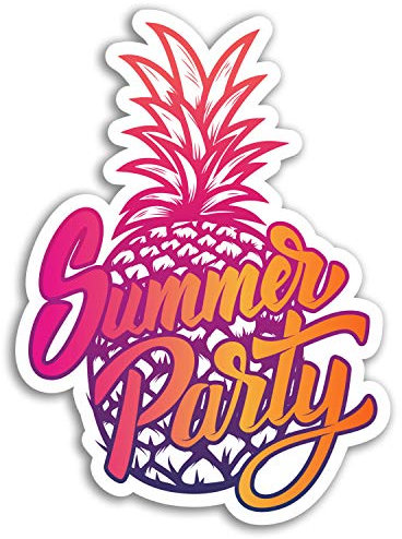 2 x 10 cm Summer Party Ananas Vinyl Aufkleber - Musik-Spaß-Aufkleber Laptop # 17506 (10 cm groß)