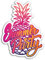 2 x 10 cm Summer Party Ananas Vinyl Aufkleber - Musik-Spaß-Aufkleber Laptop # 17506 (10 cm groß)