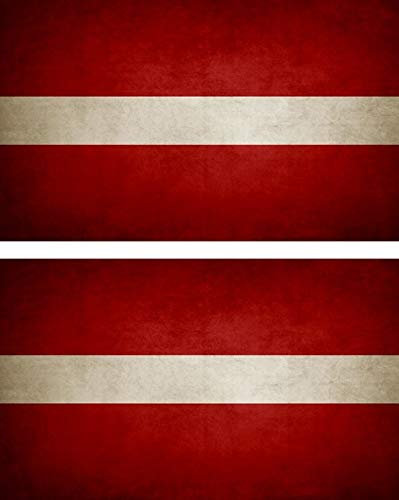 Akachafactory 2X Sticker Aufkleber Flaggen Flagge Fahne Vintage LV lettland